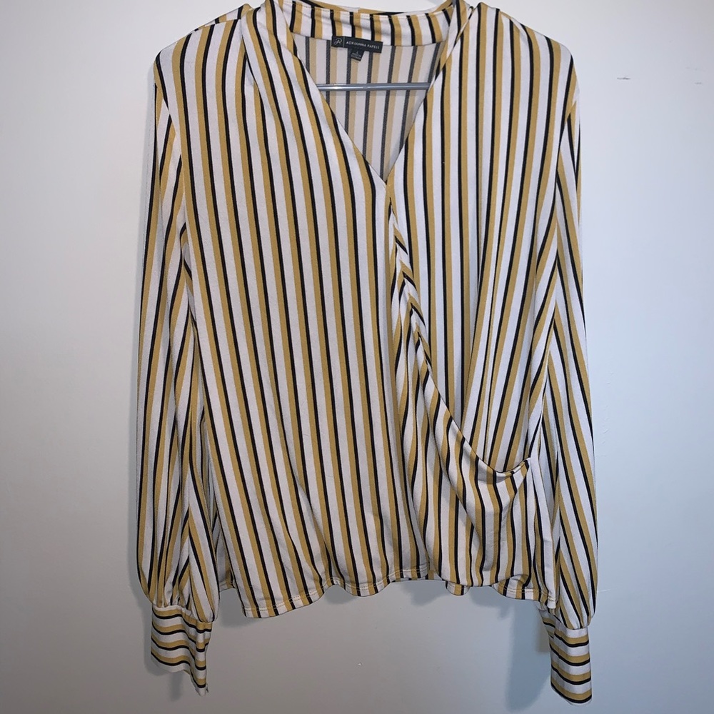 Adrianna Papell L yellow blouse